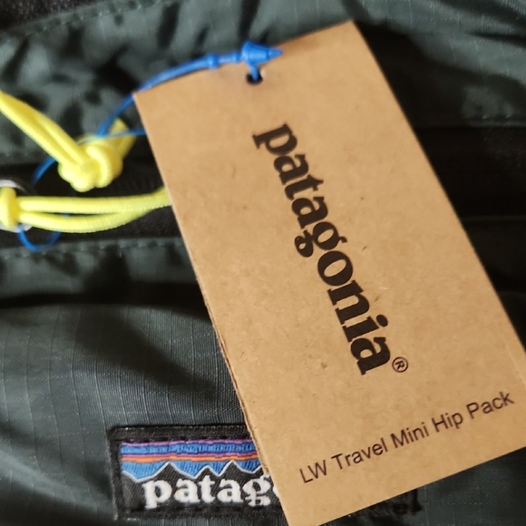 Patagonia Dark Green Waist Bag and Multicolor Bucket Hat Nwt - Picture 7 of 9